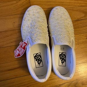 Pearl embellished vans